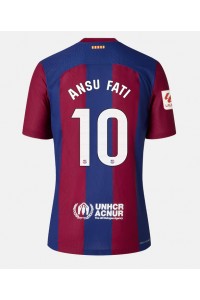 Fotbalové Dres Barcelona Ansu Fati #10 Dámské Domácí Oblečení 2023-24 Krátký Rukáv